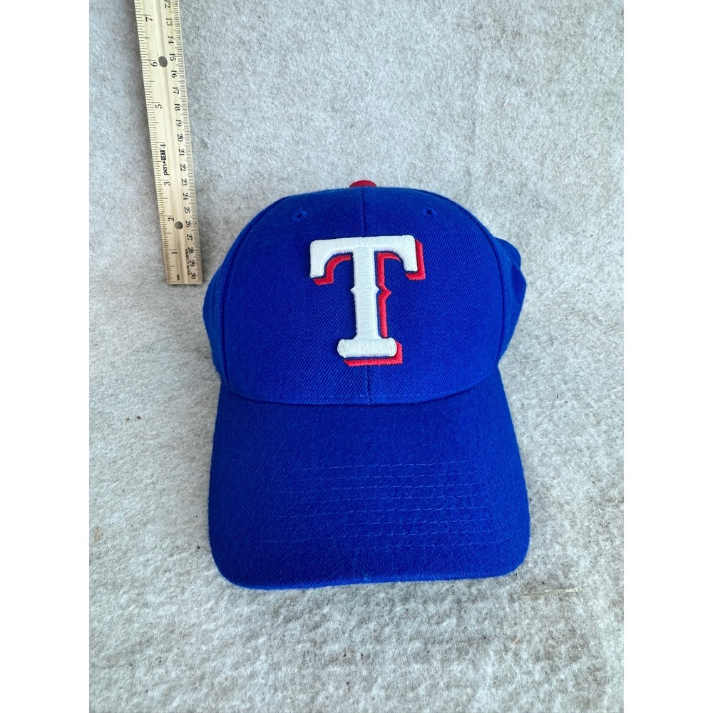 Texas Rangers Baseball Cap Blue White "T" Logo "Rangers" Adjustable